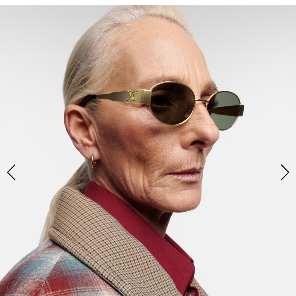 Celine Triomphe metal oval sunglasses